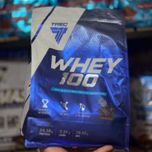 پروتئین وی ۱۰۰٪ ترک نوتریشن TREC WHEY 100 با پیمانه آبی اصلی